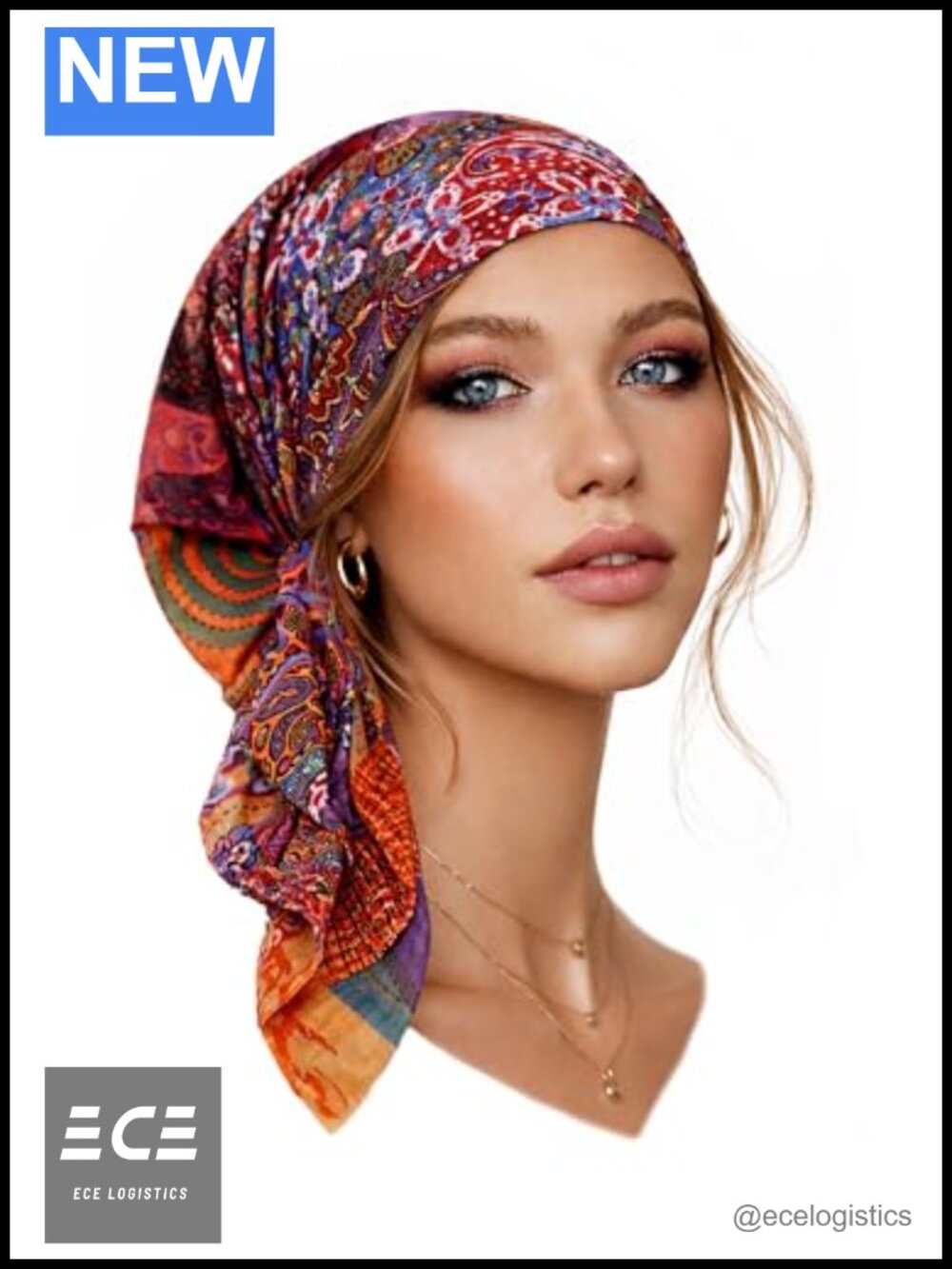 Pre-tied Bandana Soft Cotton Headscarf Non-Slip Head Wear for Women